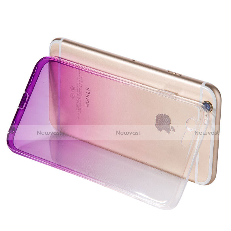 Ultra-thin Transparent Gel Gradient Soft Case Z01 for Apple iPhone 6 Plus Purple