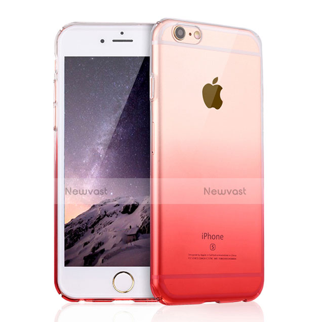 Ultra-thin Transparent Gel Gradient Soft Case Z01 for Apple iPhone 6S Plus Red