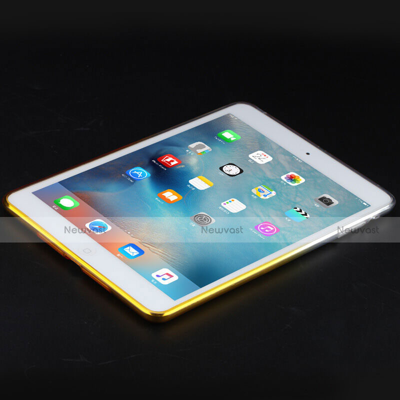 Ultra-thin Transparent Gel Gradient Soft Cover for Apple iPad Mini 2 Yellow