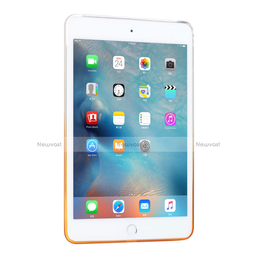 Ultra-thin Transparent Gel Gradient Soft Cover for Apple iPad Mini 4 Yellow