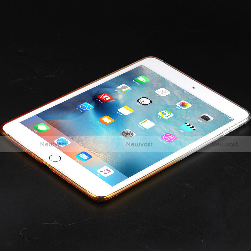 Ultra-thin Transparent Gel Gradient Soft Cover for Apple iPad Mini 4 Yellow