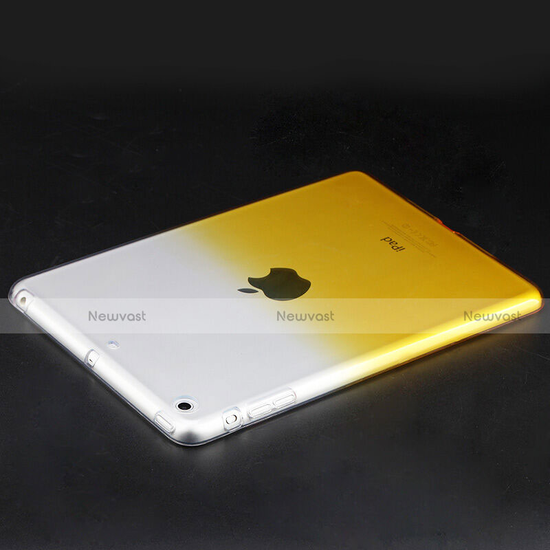 Ultra-thin Transparent Gel Gradient Soft Cover for Apple iPad Mini Yellow