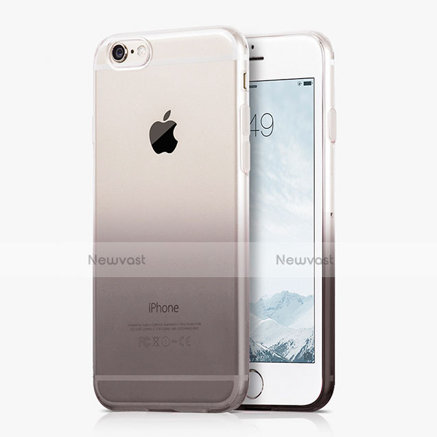 Ultra-thin Transparent Gel Gradient Soft Cover Z01 for Apple iPhone 6 Gray