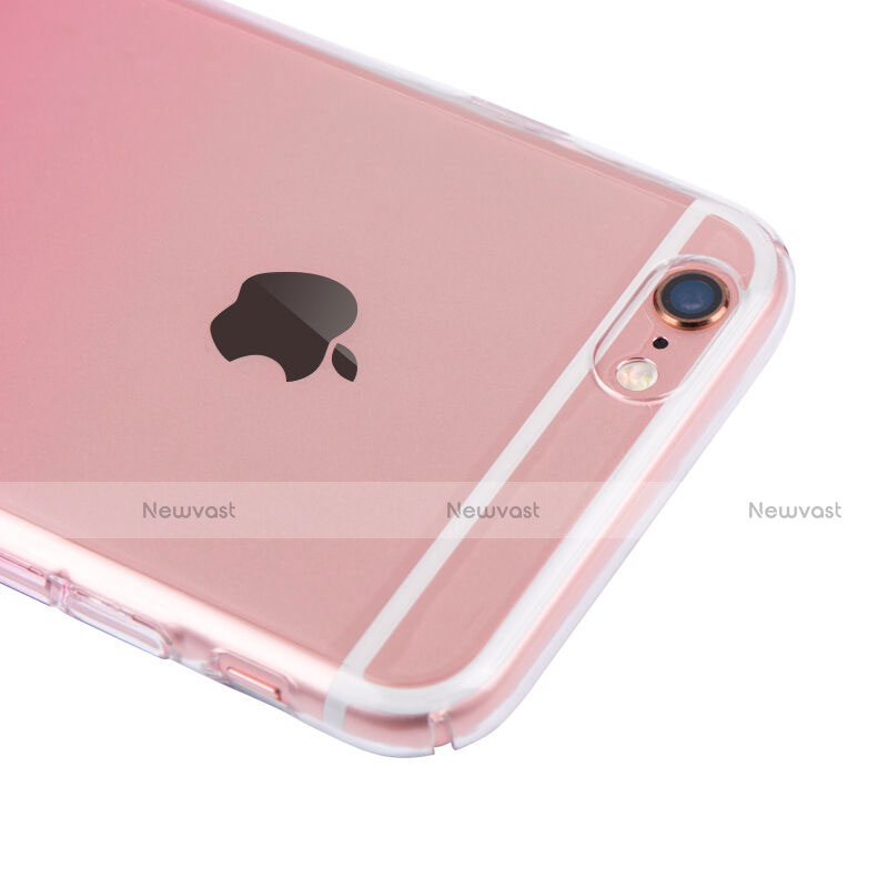 Ultra-thin Transparent Gel Gradient Soft Cover Z01 for Apple iPhone 6S Pink