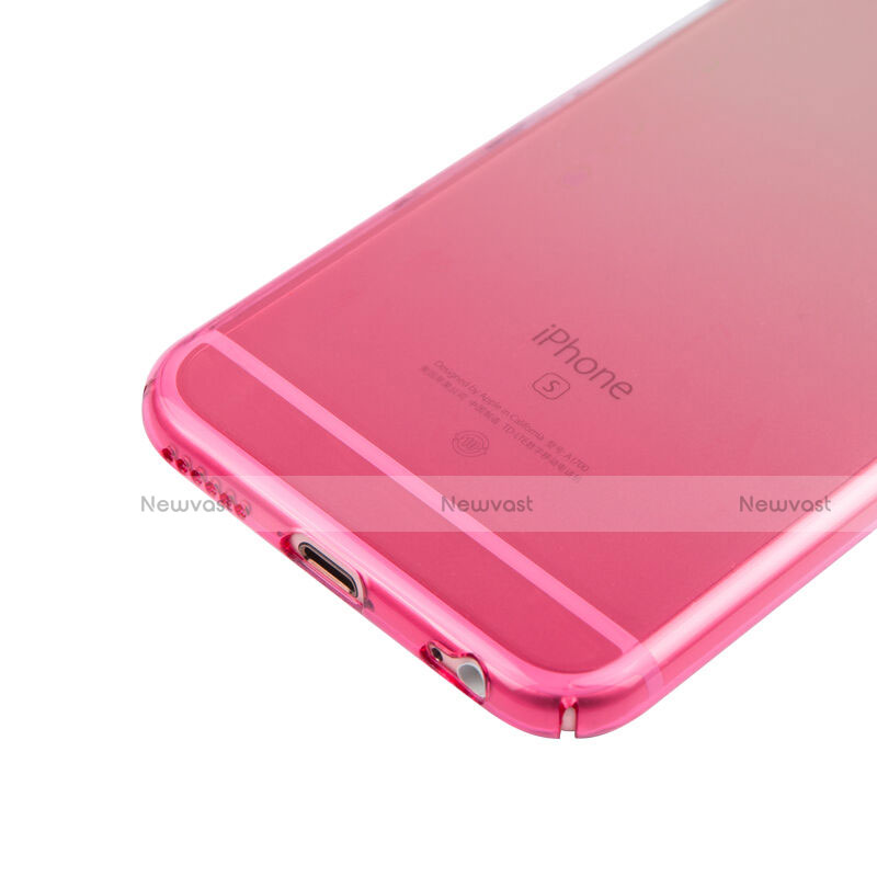 Ultra-thin Transparent Gel Gradient Soft Cover Z01 for Apple iPhone 6S Pink