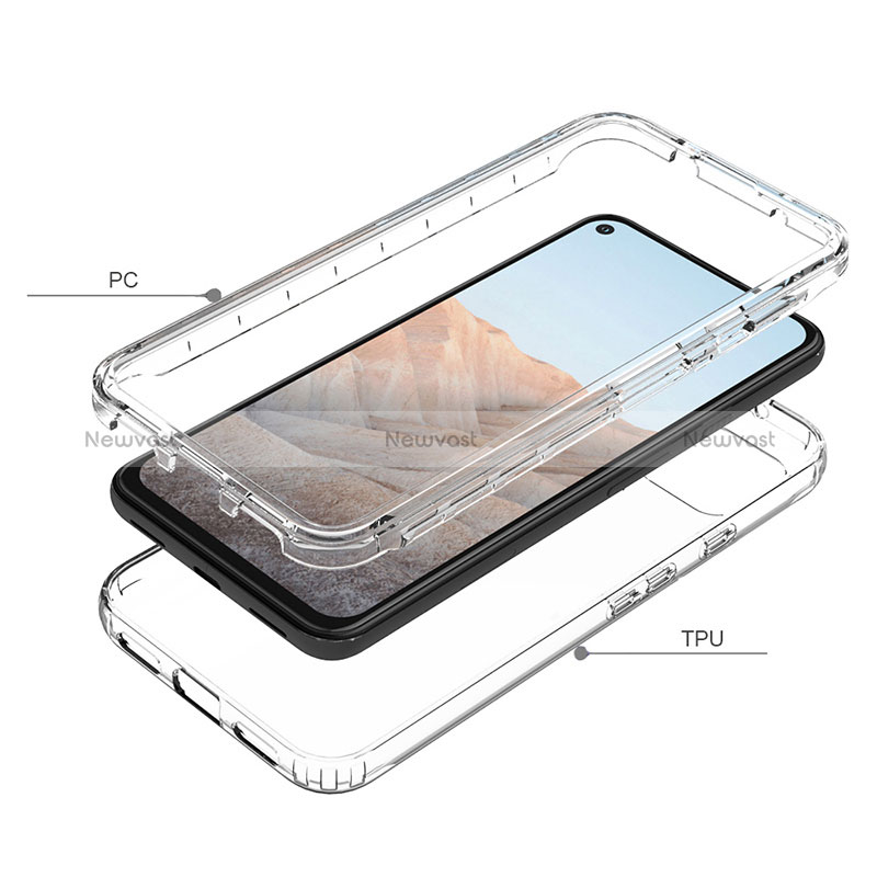 Ultra-thin Transparent Gel Gradient Soft Matte Finish Front and Back Case 360 Degrees Cover for Google Pixel 5a 5G