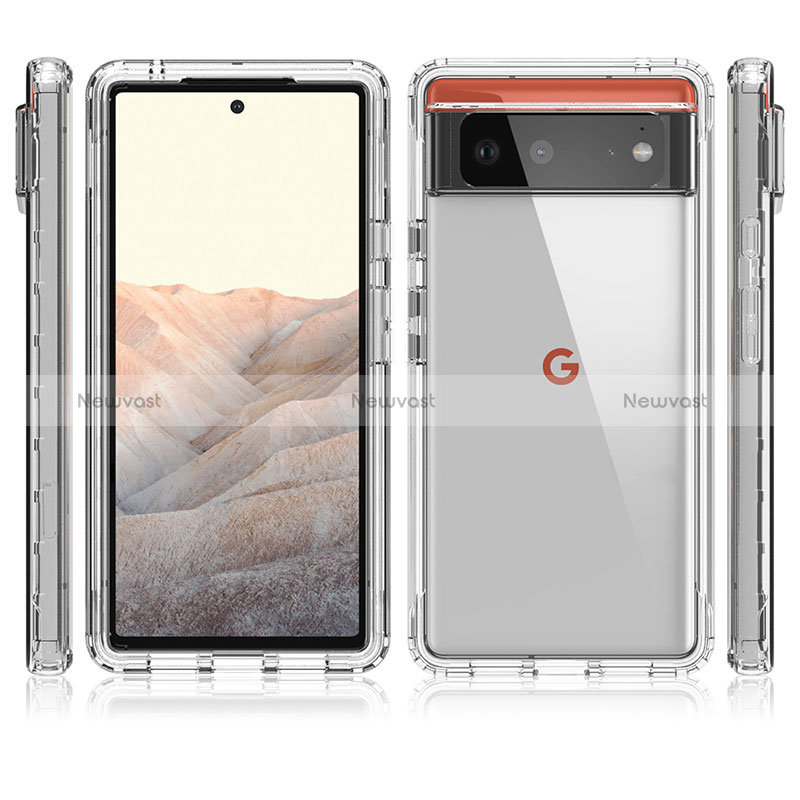 Ultra-thin Transparent Gel Gradient Soft Matte Finish Front and Back Case 360 Degrees Cover for Google Pixel 6 5G