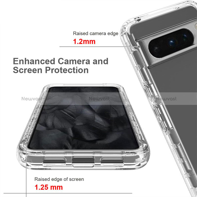 Ultra-thin Transparent Gel Gradient Soft Matte Finish Front and Back Case 360 Degrees Cover for Google Pixel 8 Pro 5G