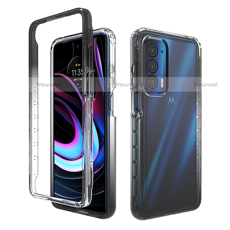 Ultra-thin Transparent Gel Gradient Soft Matte Finish Front and Back Case 360 Degrees Cover for Motorola Moto Edge (2021) 5G