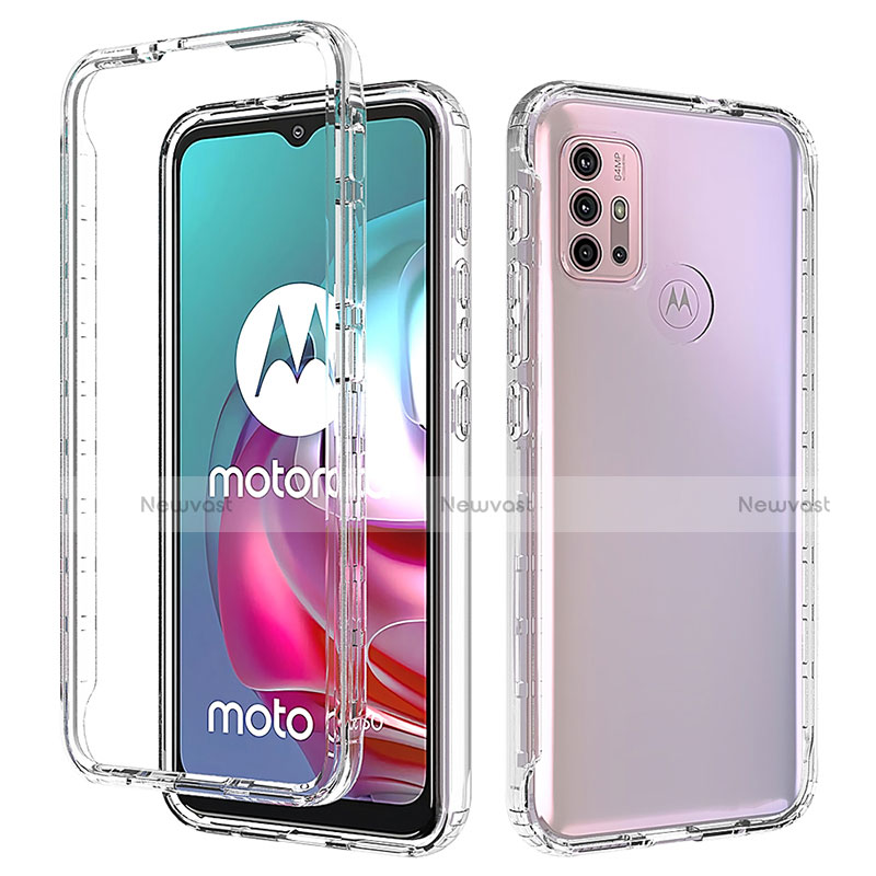 Ultra-thin Transparent Gel Gradient Soft Matte Finish Front and Back Case 360 Degrees Cover for Motorola Moto G30