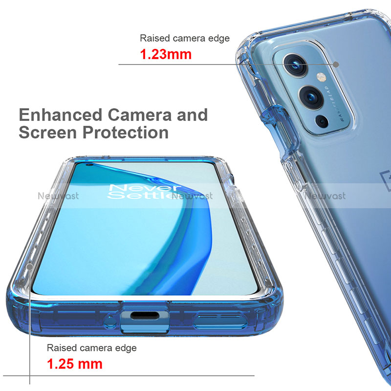 Ultra-thin Transparent Gel Gradient Soft Matte Finish Front and Back Case 360 Degrees Cover for OnePlus 9 5G