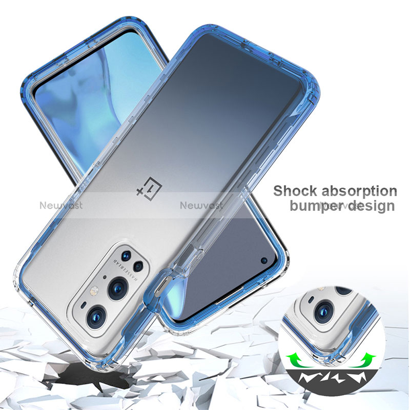 Ultra-thin Transparent Gel Gradient Soft Matte Finish Front and Back Case 360 Degrees Cover for OnePlus 9 Pro 5G