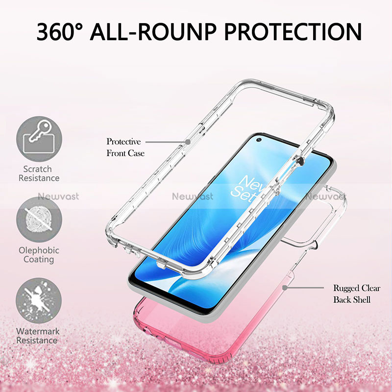 Ultra-thin Transparent Gel Gradient Soft Matte Finish Front and Back Case 360 Degrees Cover for Oppo A54 5G