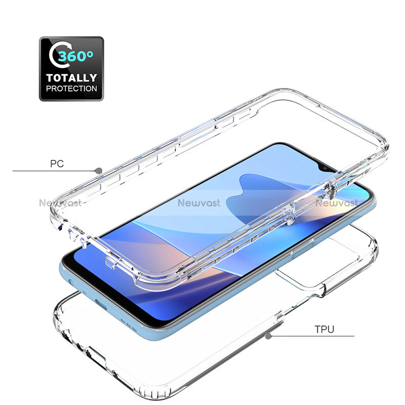 Ultra-thin Transparent Gel Gradient Soft Matte Finish Front and Back Case 360 Degrees Cover for Oppo A54s