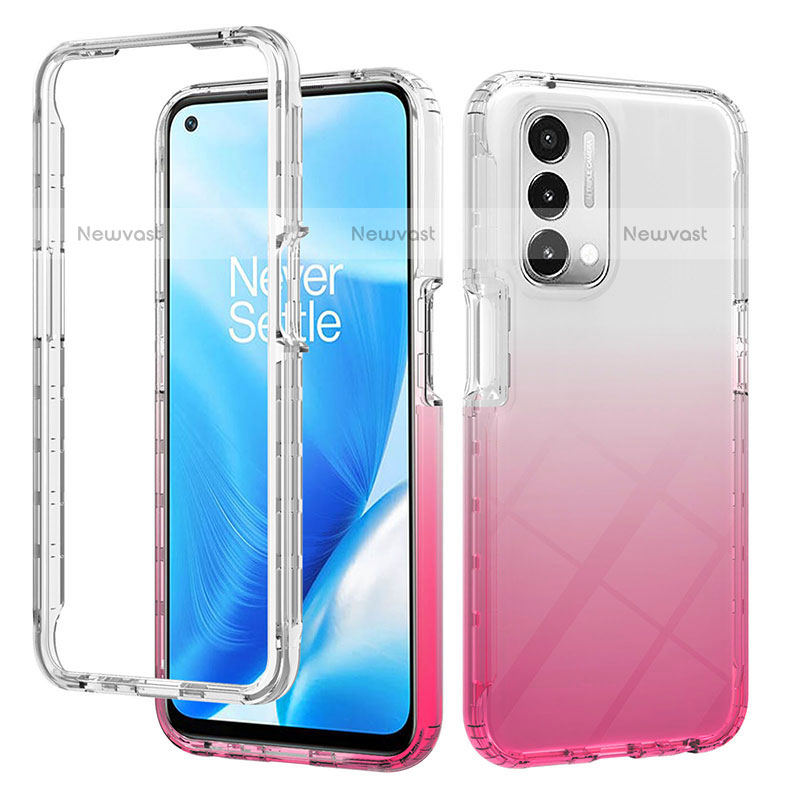 Ultra-thin Transparent Gel Gradient Soft Matte Finish Front and Back Case 360 Degrees Cover for Oppo A93 5G