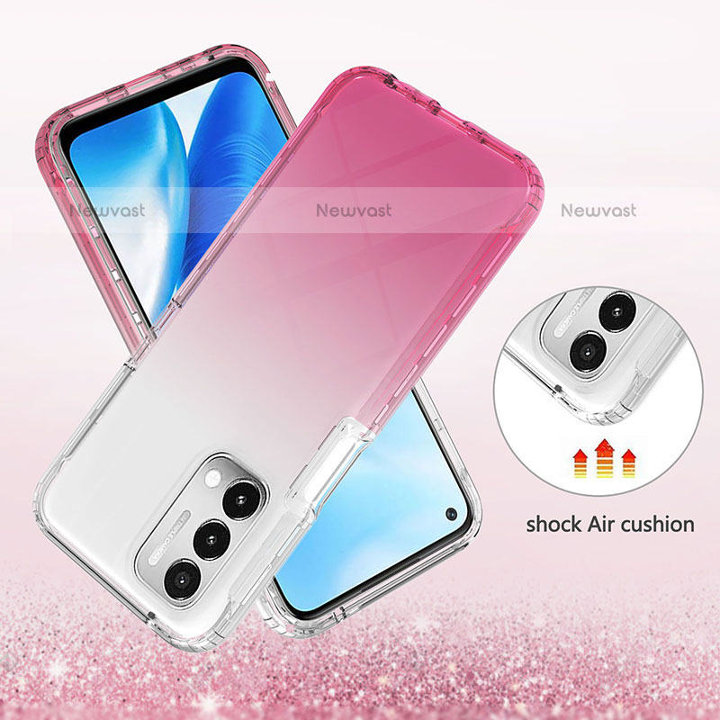 Ultra-thin Transparent Gel Gradient Soft Matte Finish Front and Back Case 360 Degrees Cover for Oppo A93 5G
