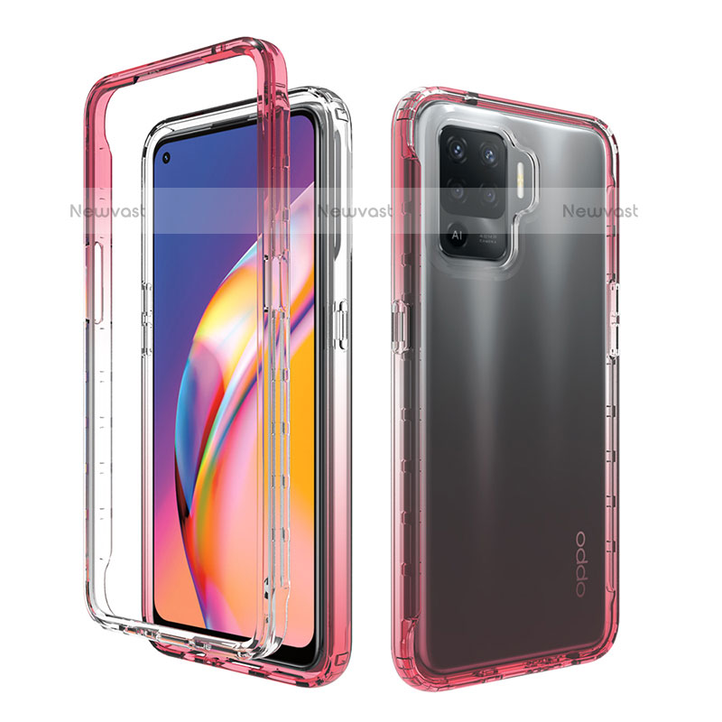 Ultra-thin Transparent Gel Gradient Soft Matte Finish Front and Back Case 360 Degrees Cover for Oppo A94 4G