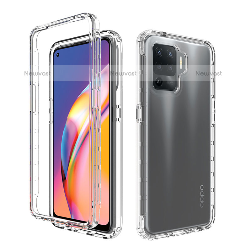 Ultra-thin Transparent Gel Gradient Soft Matte Finish Front and Back Case 360 Degrees Cover for Oppo F19 Pro