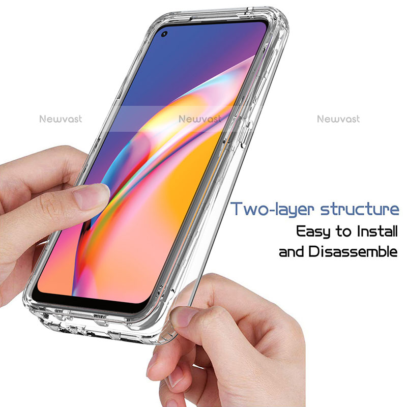 Ultra-thin Transparent Gel Gradient Soft Matte Finish Front and Back Case 360 Degrees Cover for Oppo F19 Pro