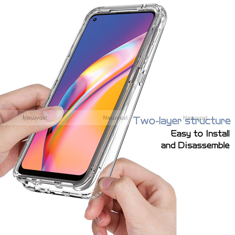 Ultra-thin Transparent Gel Gradient Soft Matte Finish Front and Back Case 360 Degrees Cover for Oppo Reno5 Lite