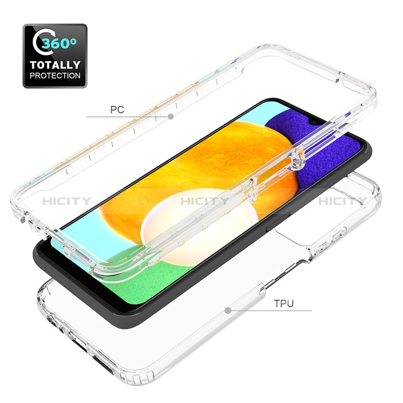 Ultra-thin Transparent Gel Gradient Soft Matte Finish Front and Back Case 360 Degrees Cover for Samsung Galaxy A03s