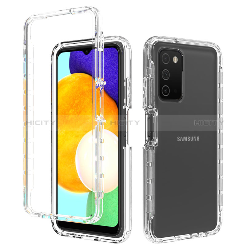 Ultra-thin Transparent Gel Gradient Soft Matte Finish Front and Back Case 360 Degrees Cover for Samsung Galaxy A03s