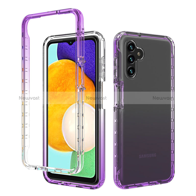 Ultra-thin Transparent Gel Gradient Soft Matte Finish Front and Back Case 360 Degrees Cover for Samsung Galaxy A04s