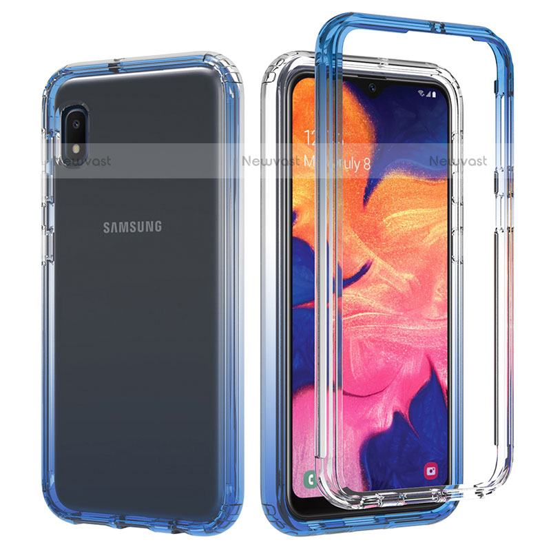 Ultra-thin Transparent Gel Gradient Soft Matte Finish Front and Back Case 360 Degrees Cover for Samsung Galaxy A10e