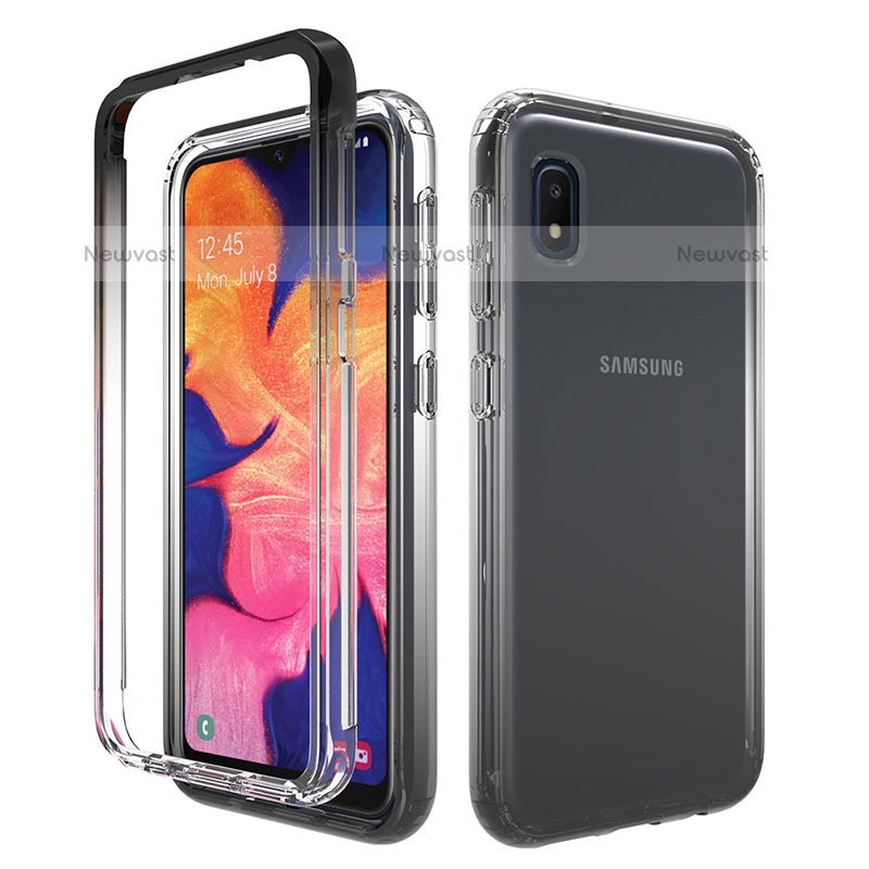 Ultra-thin Transparent Gel Gradient Soft Matte Finish Front and Back Case 360 Degrees Cover for Samsung Galaxy A10e