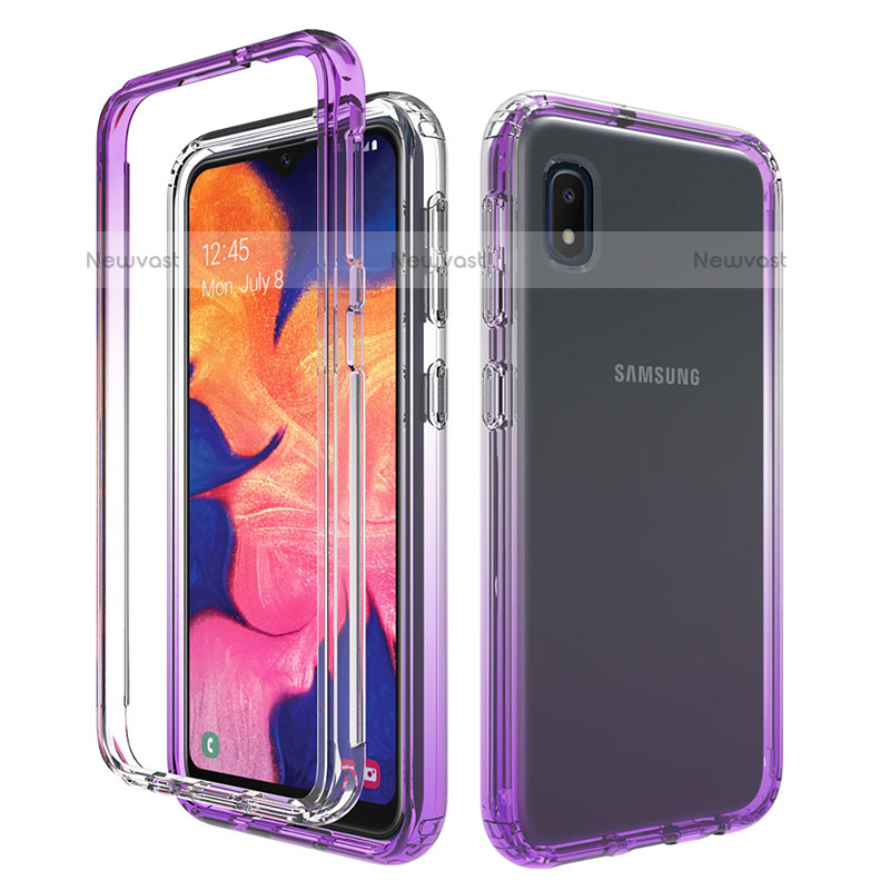 Ultra-thin Transparent Gel Gradient Soft Matte Finish Front and Back Case 360 Degrees Cover for Samsung Galaxy A10e