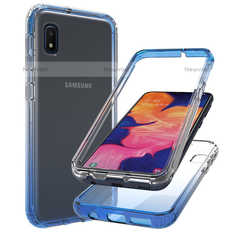 Ultra-thin Transparent Gel Gradient Soft Matte Finish Front and Back Case 360 Degrees Cover for Samsung Galaxy A10e