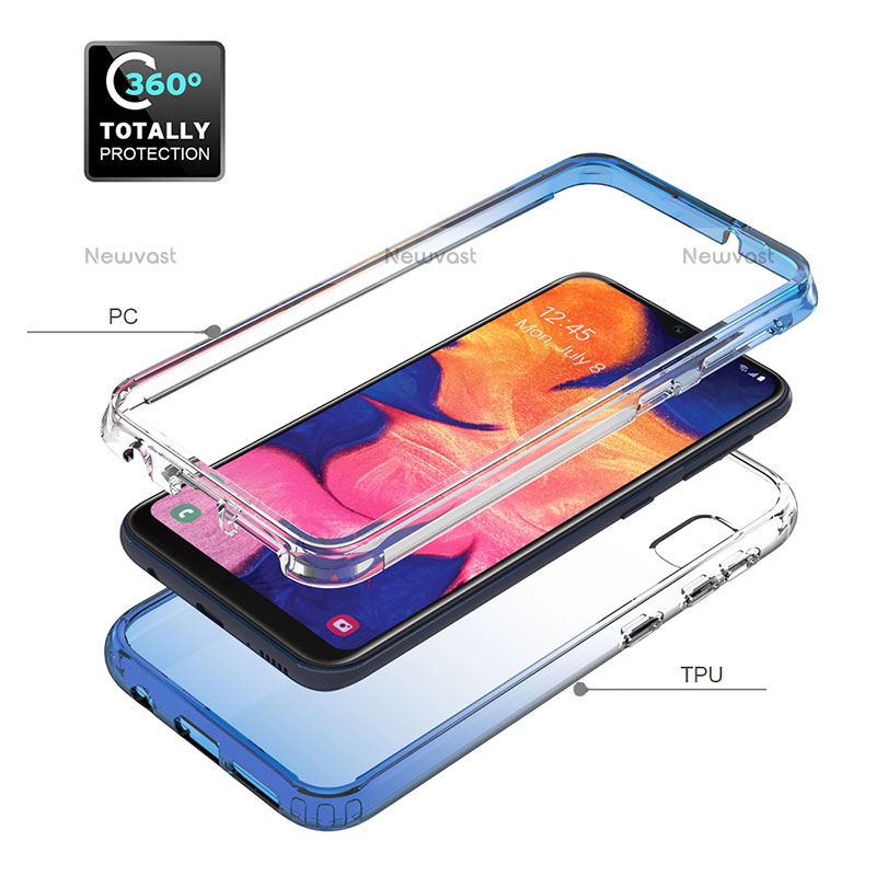 Ultra-thin Transparent Gel Gradient Soft Matte Finish Front and Back Case 360 Degrees Cover for Samsung Galaxy A10e