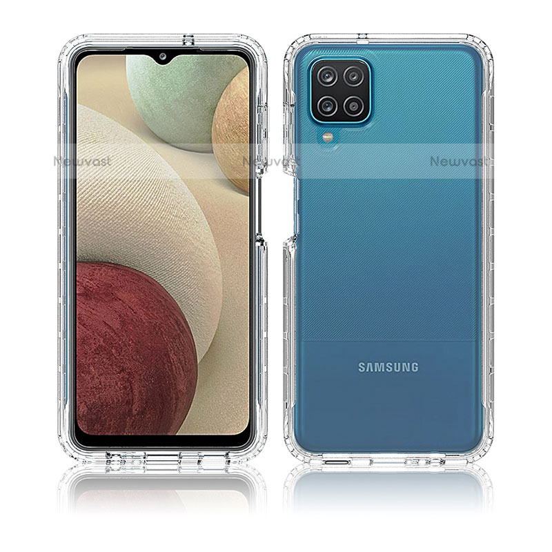 Ultra-thin Transparent Gel Gradient Soft Matte Finish Front and Back Case 360 Degrees Cover for Samsung Galaxy A12