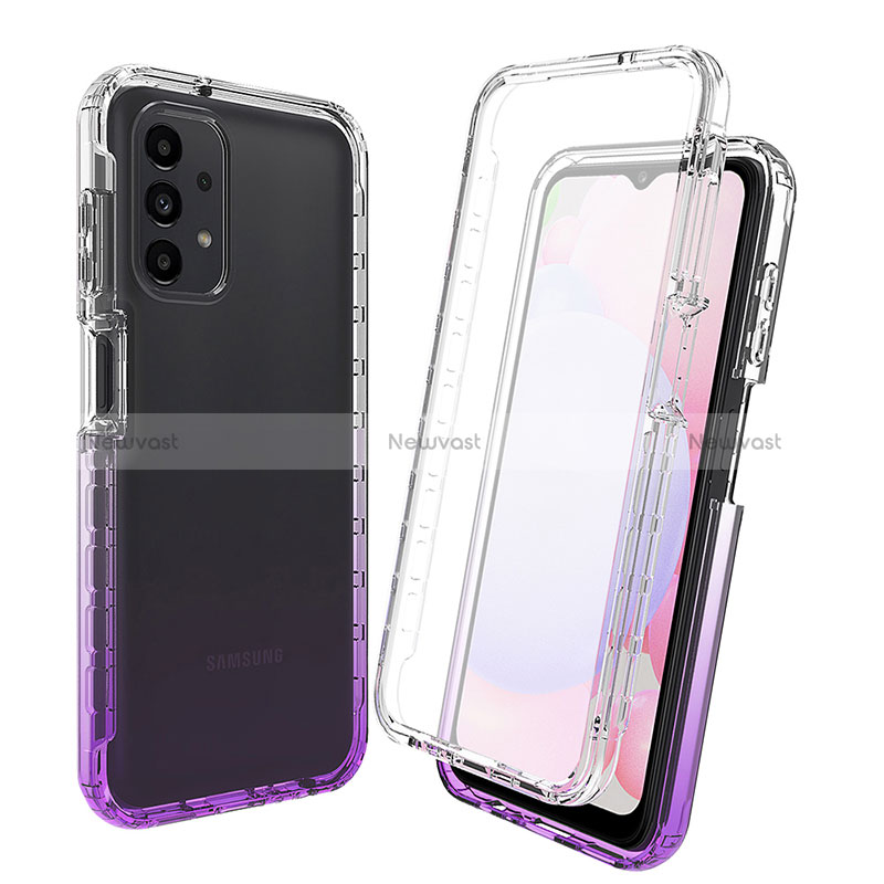 Ultra-thin Transparent Gel Gradient Soft Matte Finish Front and Back Case 360 Degrees Cover for Samsung Galaxy A13 4G