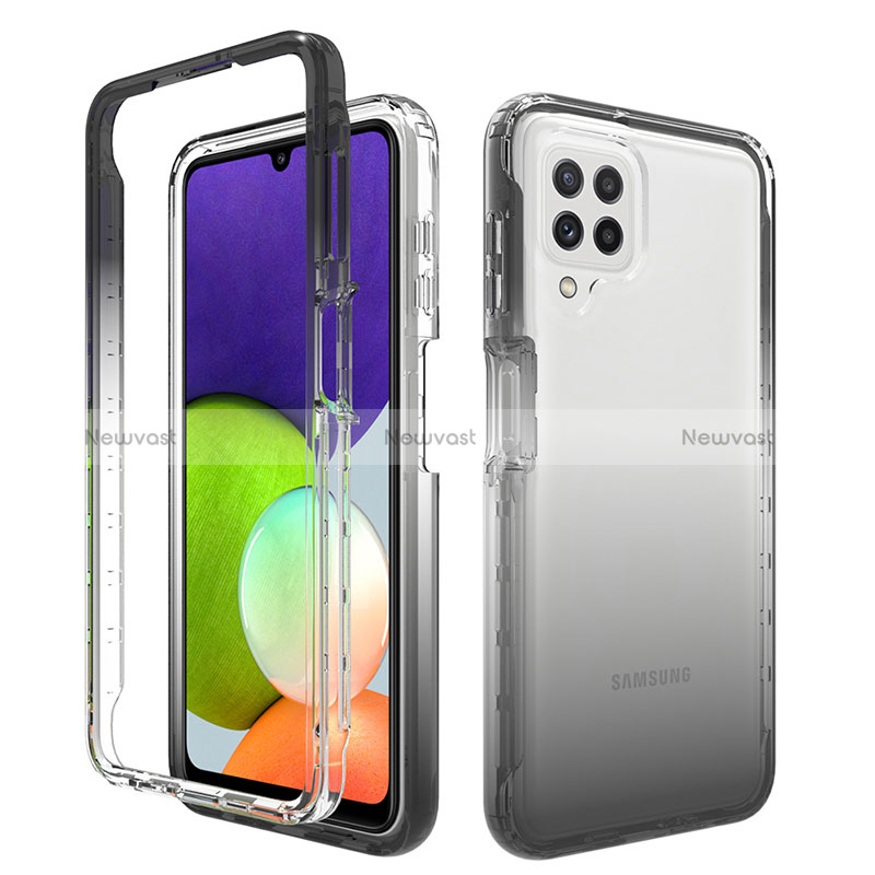 Ultra-thin Transparent Gel Gradient Soft Matte Finish Front and Back Case 360 Degrees Cover for Samsung Galaxy A22 4G