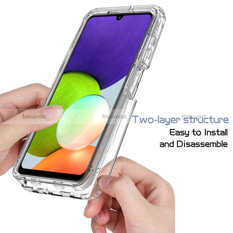 Ultra-thin Transparent Gel Gradient Soft Matte Finish Front and Back Case 360 Degrees Cover for Samsung Galaxy A22 4G