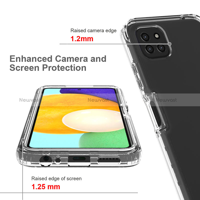 Ultra-thin Transparent Gel Gradient Soft Matte Finish Front and Back Case 360 Degrees Cover for Samsung Galaxy A22 5G