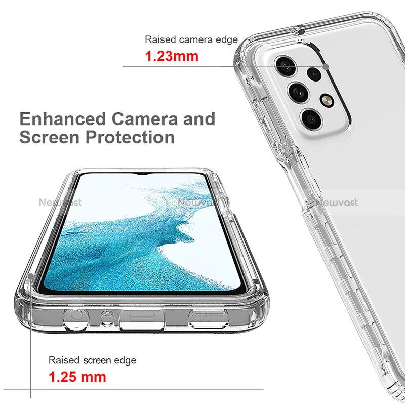 Ultra-thin Transparent Gel Gradient Soft Matte Finish Front and Back Case 360 Degrees Cover for Samsung Galaxy A23 4G