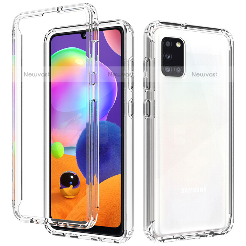 Ultra-thin Transparent Gel Gradient Soft Matte Finish Front and Back Case 360 Degrees Cover for Samsung Galaxy A31