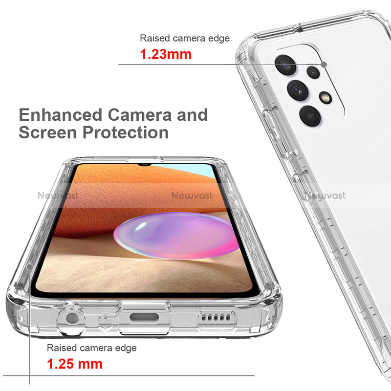 Ultra-thin Transparent Gel Gradient Soft Matte Finish Front and Back Case 360 Degrees Cover for Samsung Galaxy A32 4G