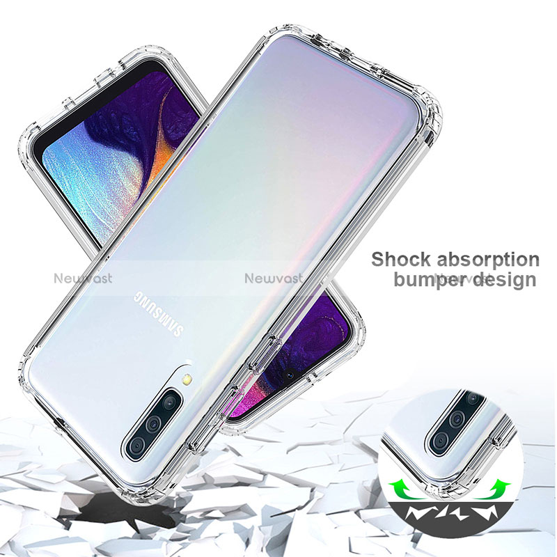 Ultra-thin Transparent Gel Gradient Soft Matte Finish Front and Back Case 360 Degrees Cover for Samsung Galaxy A50