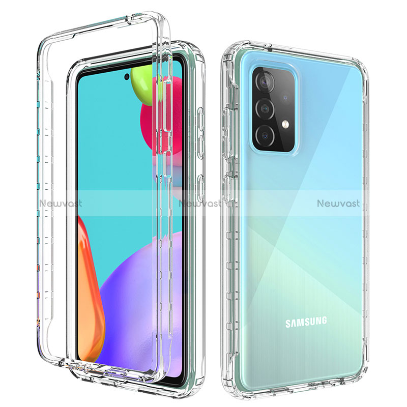 Ultra-thin Transparent Gel Gradient Soft Matte Finish Front and Back Case 360 Degrees Cover for Samsung Galaxy A52 5G