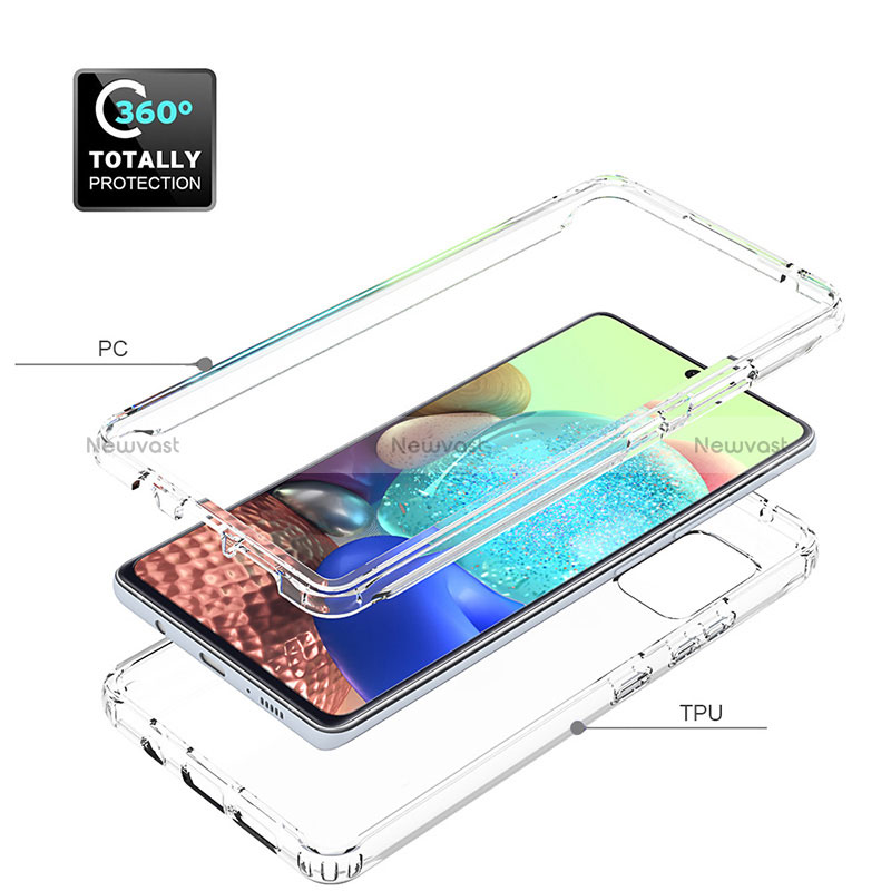 Ultra-thin Transparent Gel Gradient Soft Matte Finish Front and Back Case 360 Degrees Cover for Samsung Galaxy A71 5G