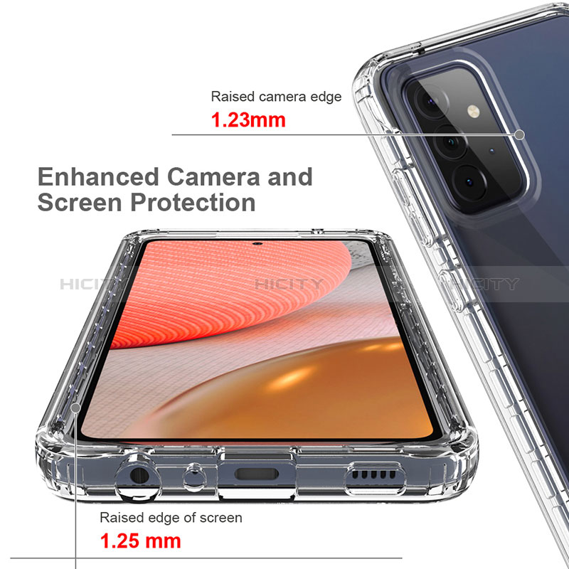 Ultra-thin Transparent Gel Gradient Soft Matte Finish Front and Back Case 360 Degrees Cover for Samsung Galaxy A72 4G