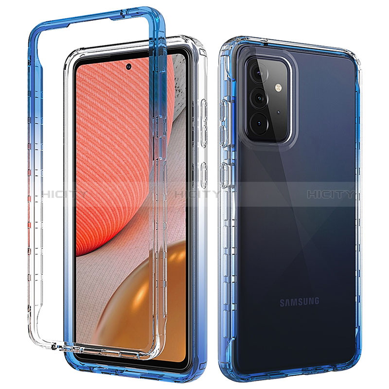 Ultra-thin Transparent Gel Gradient Soft Matte Finish Front and Back Case 360 Degrees Cover for Samsung Galaxy A72 4G