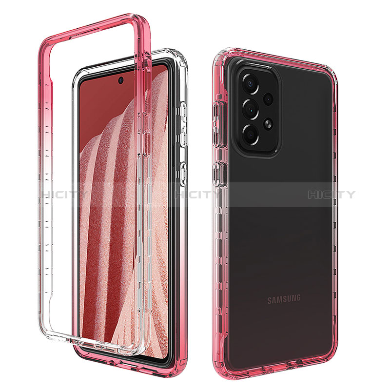 Ultra-thin Transparent Gel Gradient Soft Matte Finish Front and Back Case 360 Degrees Cover for Samsung Galaxy A73 5G