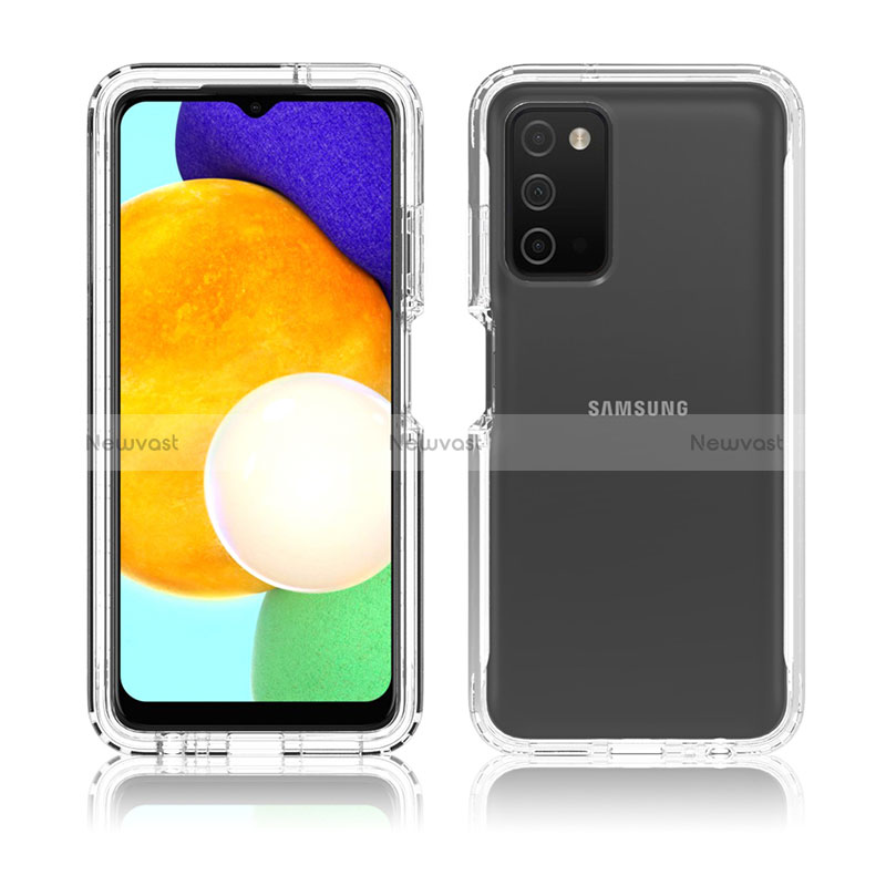 Ultra-thin Transparent Gel Gradient Soft Matte Finish Front and Back Case 360 Degrees Cover for Samsung Galaxy F02S SM-E025F