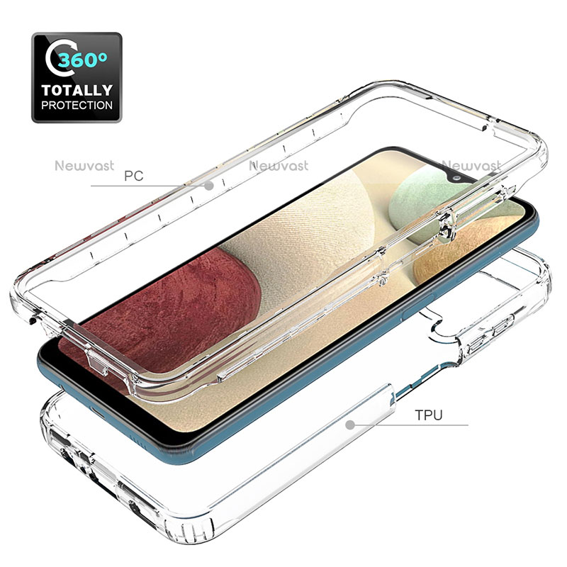 Ultra-thin Transparent Gel Gradient Soft Matte Finish Front and Back Case 360 Degrees Cover for Samsung Galaxy F12