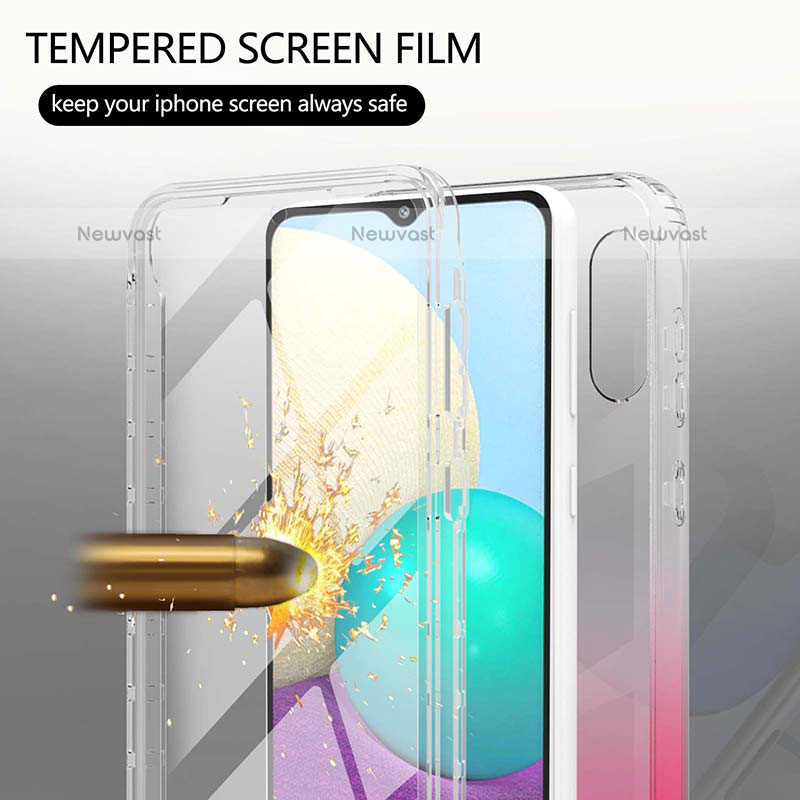 Ultra-thin Transparent Gel Gradient Soft Matte Finish Front and Back Case 360 Degrees Cover for Samsung Galaxy M02