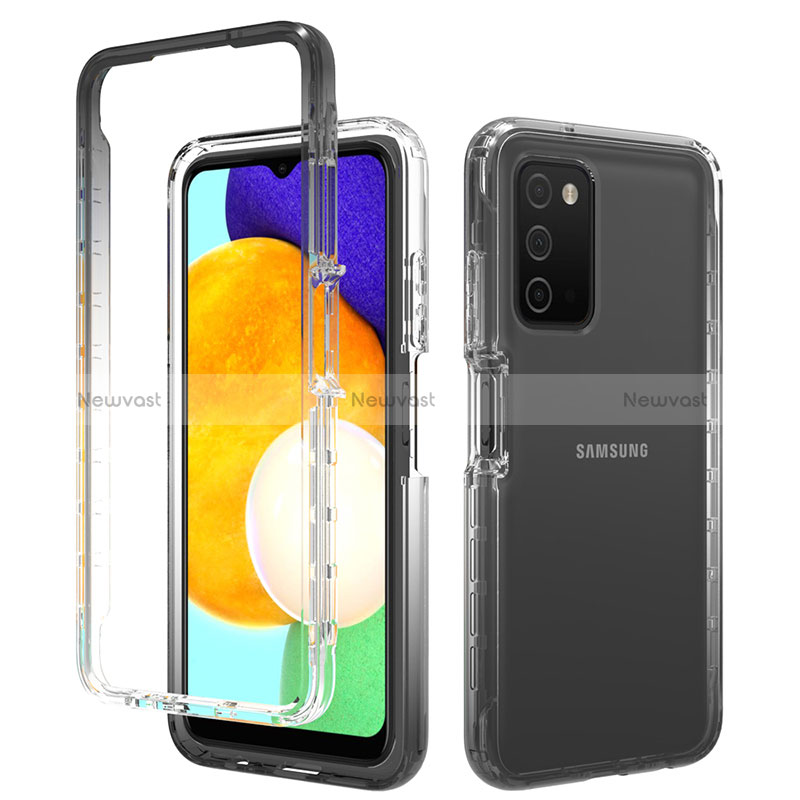 Ultra-thin Transparent Gel Gradient Soft Matte Finish Front and Back Case 360 Degrees Cover for Samsung Galaxy M02s